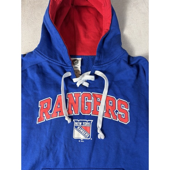 New York Rangers NHL Hockey Sweatshirt Hoodie Blue Men Size Large - Picture 4 of 8